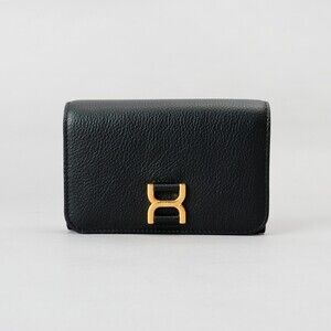Chloé Chloe CHC23AP097131 MARCIE Leather Tri-fold Wallet, Black